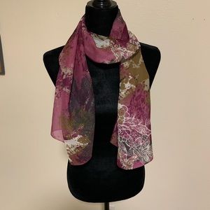 Purple Floral Scarf
